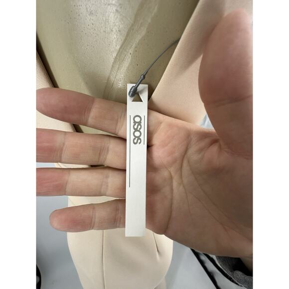 NEW ASOS Size 6 Women Premium Scuba Low Plunge Fishtail Maxi Dress M150 - Picture 5 of 11